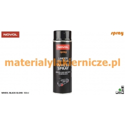 NOVOL SPRAY WHEEL BLACK GLOSS 500ml materialylakiernicze.pl
